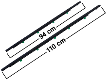 BOTAGUAS DE PUERTA HD. CR-V 12-16 DELANTERO 110 cm. /TRASERO 94 cm. IZQ/DER. FILO CROMADO (JUEGO 4 PIEZAS) CN.
