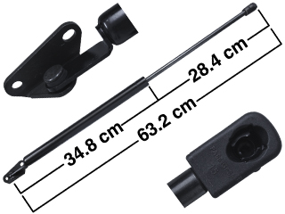 BRAZO DE GAS CAJUELA TY. CAMRY WAGON 92-96 DER. (63.2 cm) TUR.