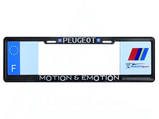 MARCO P/PLACA TIPO EUROPEO C/RELIEVE PG "MOTION/PEUGEOT SPORT " (PZA)