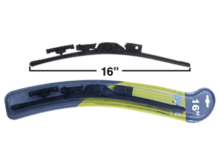 PLUMA PARA BRAZO LIMPIABRISAS DE ARCO TIPO BANANA ECONOMICA 16" (BLATT) CHINA.