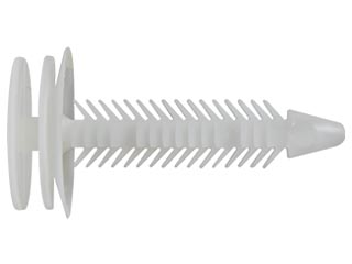 PIJA PLASTICA TRIPLE PARA TAPA DE PTA. GM. PERFORACION 1/4"CABEZA SUPERIOR 18mm. LARGO 33mm.
